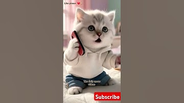 Adorable cute kitten talking on phone 📱🙀 #cute #catlovers #shorts #catvideos #shortsfeed #lipsync