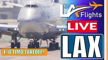 🔴LIVE LAX AIRPORT! | F/O TIMO LUFTHANSA 747 TAKEOFF | Los Angeles Plane Spotting | MAY 19, 2025