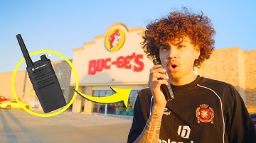 Walkie Talkie Prank At The World’s Biggest Gas Station!